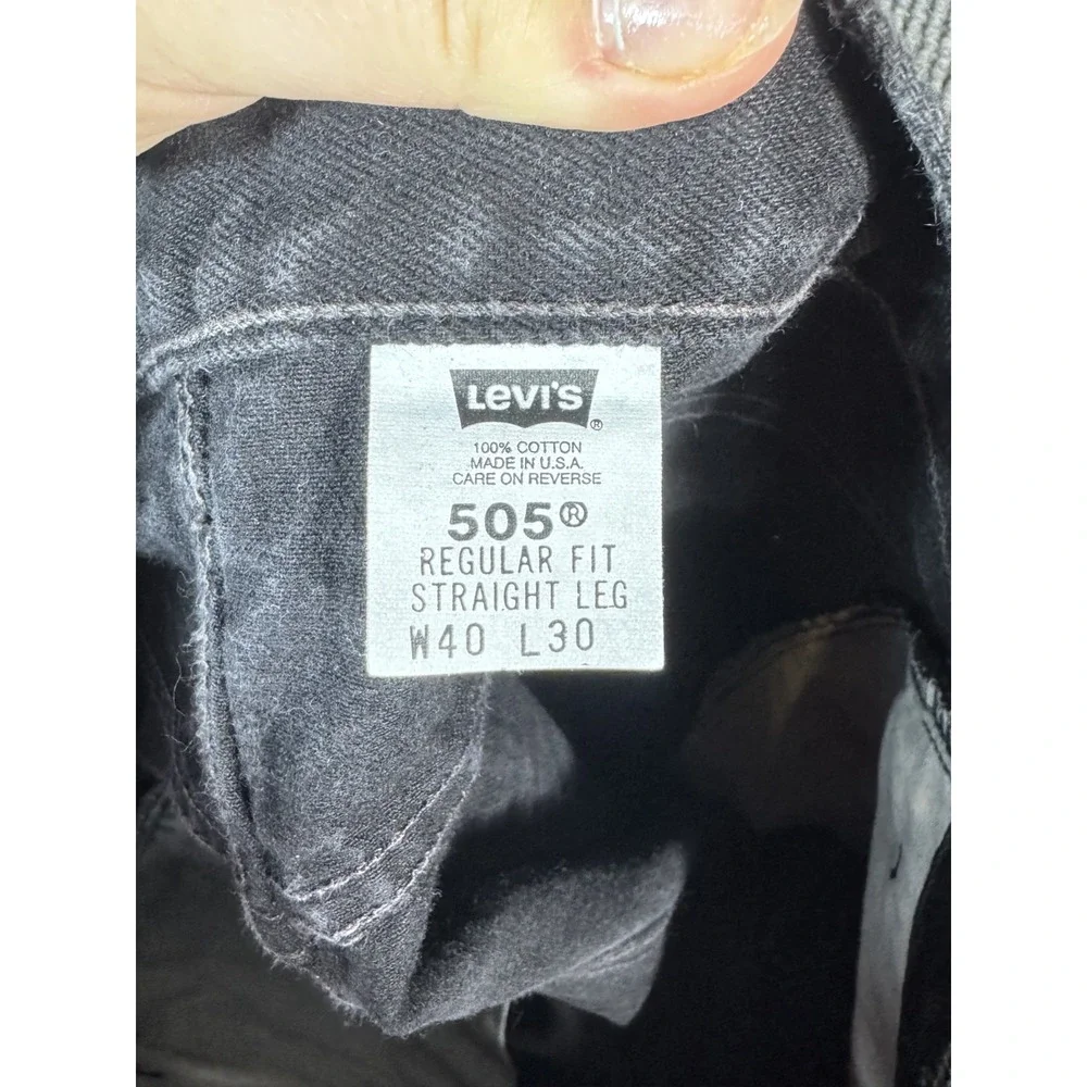 Levis 505 Jeans Mens 40x30 Vintage 90s Made In USA Regular Fit Straight Leg